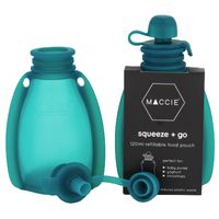 Maccie Refillable Food Pouch - Aqua Blue